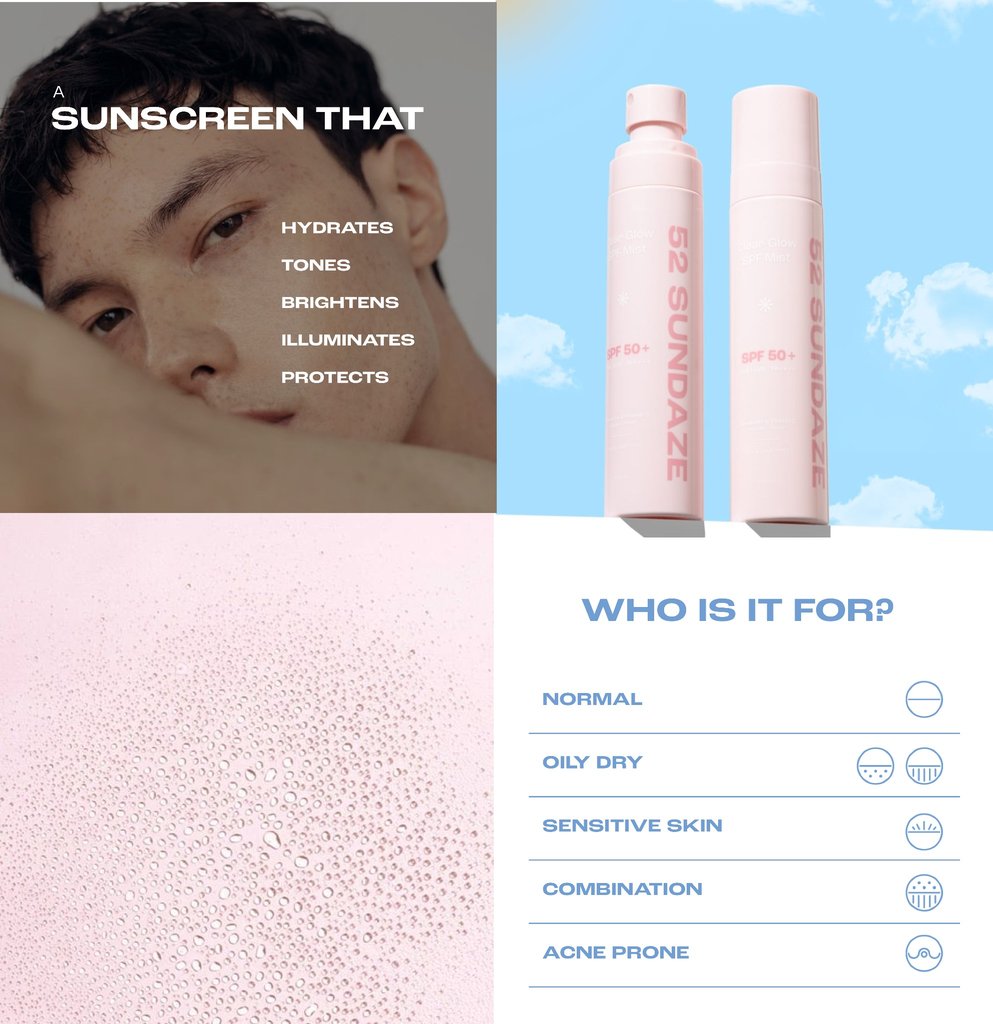 SPF 50 Rose Water Sun Mist